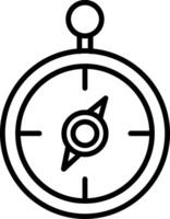 Compass Line Icon vector