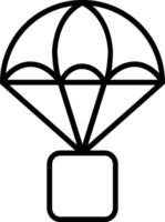 Parachute Line Icon vector