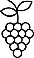 Grapes Line Icon vector