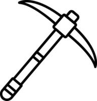 Pickaxe Line Icon vector