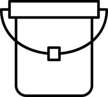 Bucket Line Icon vector