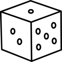 Dice Line Icon vector