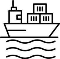 Cargo Line Icon vector