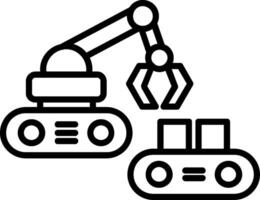 Robotic Produce Sorting Line Icon vector