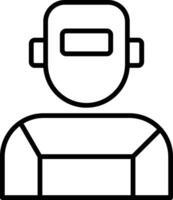 Welder Line Icon vector