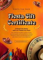 Gift Certificate Fiesta template