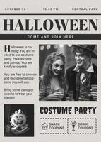 Halloween Costume Party Invitation template