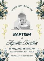 Church Event Baptism Invitation template