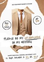 Groomsman Invitation Card Template