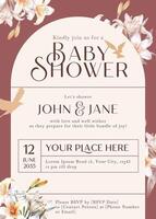 Clean Boho Earth Tone Baby Shower Invitation template