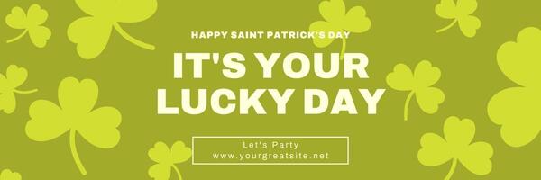 saint patrick's day banner for social media design ideas template