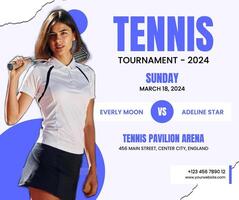 Tennis Tournament Schedule Facebook Post template