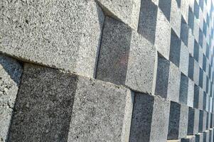 Perspective view of andesite stone arrangement in art deco style photo