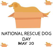 nacional rescate perro día vector