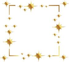 sparkling star blank border frame vector