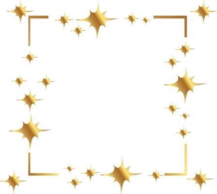 sparkling star blank border frame