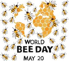 world bee day vector