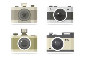 Cameras on white background vector