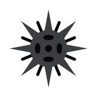 Sea Urchin Flat Icon Design vector