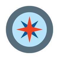 Compass Flat Icon Design vector