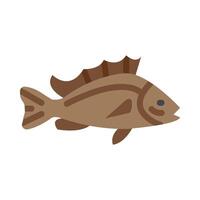 Rockfish Flat Icon Design vector