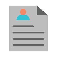 Resume Flat Icon Design vector