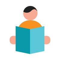 Reading Flat Icon Design vector