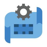 Blueprint Flat Icon Design vector