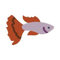 Guppy Flat Icon Design vector