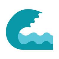 Waves Flat Icon Design vector