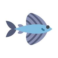 Flying Fish Flat Icon Design vector