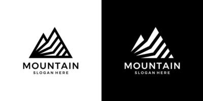 Abstract mountain concept logo design template. Peak logo design graphic . Symbol, icon, creative. vector