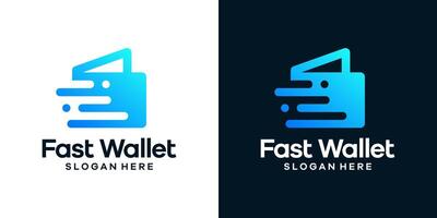 Payment wallet logo design template with quick fast graphic design . icon, symbol, creative. vector