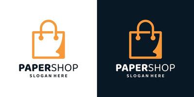 compras bolso logo diseño modelo con un archivo de documento papel gráfico diseño . símbolo, icono, creativo. vector