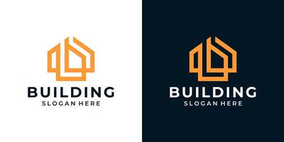 Modern house logo design template. Home building with initial letter b graphic design illustration. icon, symbol, creative. vector