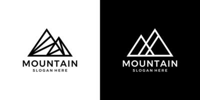 Abstract mountain logo design template. Peak logo with line style design graphic . Symbol, icon, creative. vector