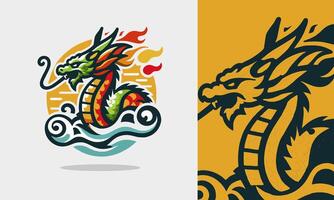 Full color Dragon, Tionghoa Festivals vector