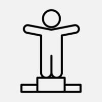 Performance Winner Line Icon vector
