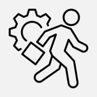 Productivity Work Line Icon vector