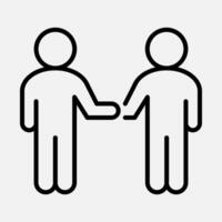 Partnership Shake Hand Line Icon vector