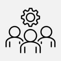 Productivity Team Line Icon vector