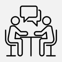 Dialog Sharing Line Icon vector