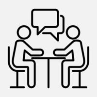 Dialog Sharing Line Icon vector