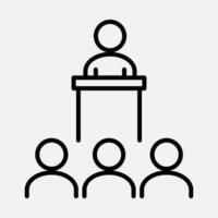 Presentation Line Icon vector