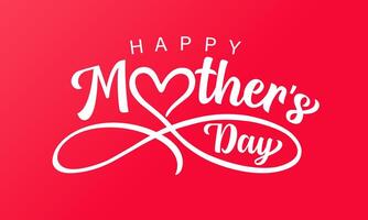 Happy Mother's Day postcard design. Gift logo concept. vector