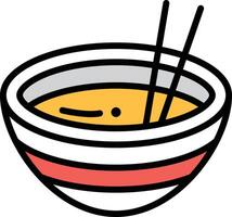 Noodles in the concept of Asian food vector