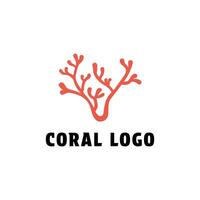 Coral logo design concept idea vector