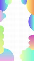 Abstract Geometric Shape with Colorful Gradient for Vertical Background Wallpaper vector