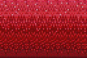 Mini Red Sequin Hearts Texture, Simple Seamless Pattern vector