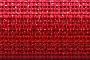 Mini Red Sequin Hearts Texture, Simple Seamless Pattern vector